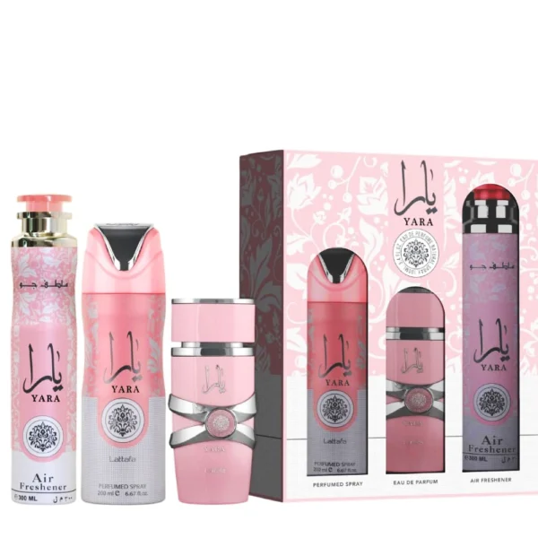Gift Set Yara Lattafa Women (3pcs)